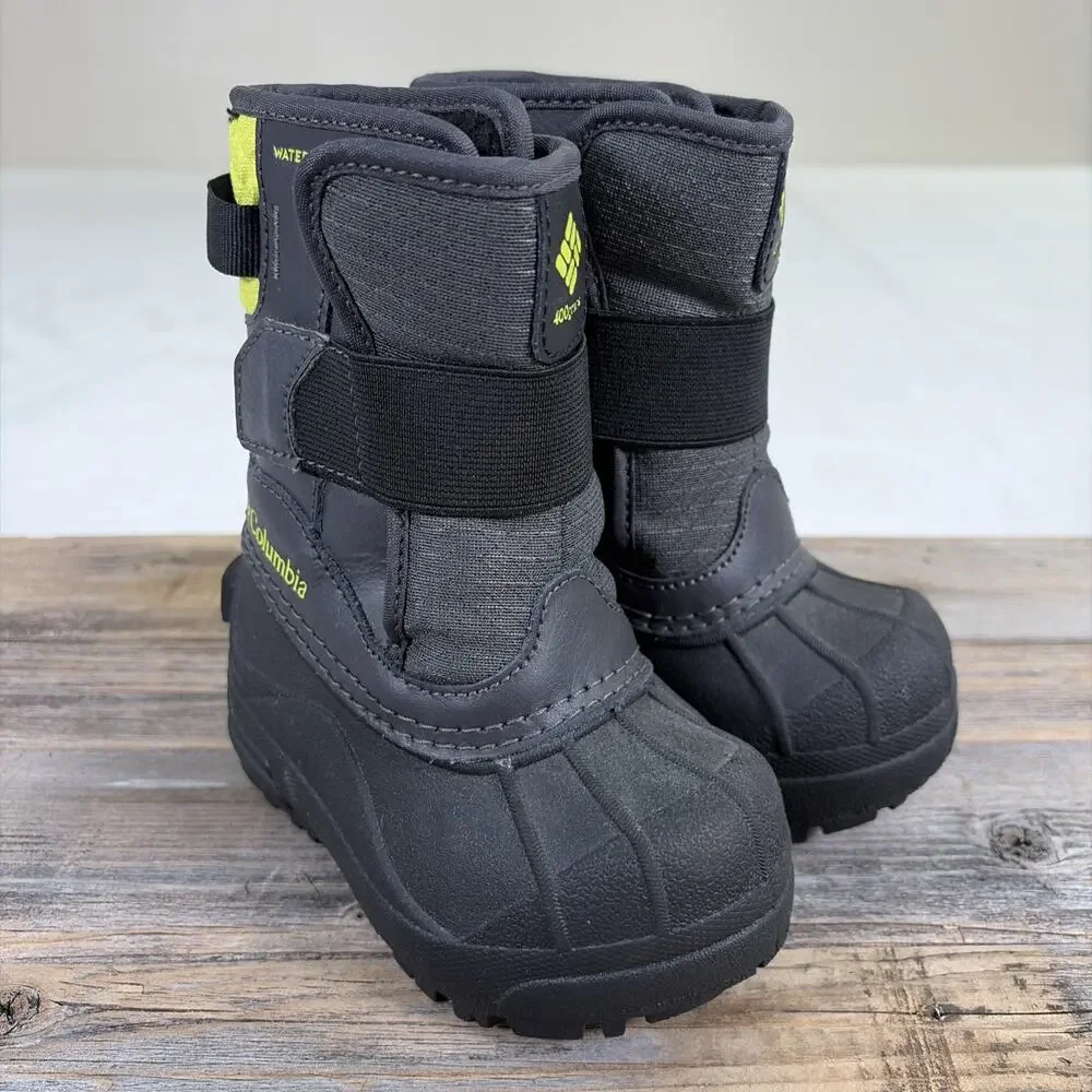 Columbia Bugaboot Celsius Toddler Boots Size 6 Black/Lime Green Bnfts Charity